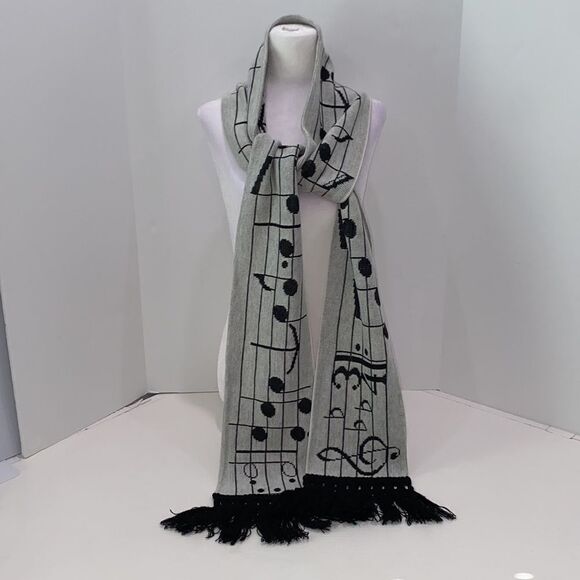 Musiclothes By Edgerton Vintage Music Notes Scarf Copyright 1982 - Picture 3 of 7